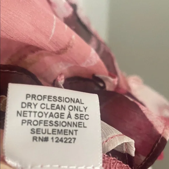 Misa Los Angeles Bridget Ruffled Floral Pink/Burgundy Dress Size Medium NWT - Picture 7 of 8